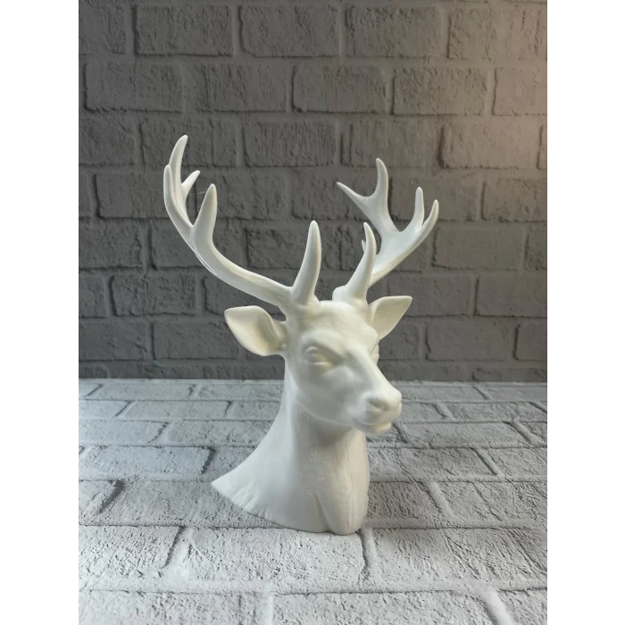 BUĞZ Beyaz Geyik Biblo 23 cm Dekoratif Modern Tasarım - Lisinya