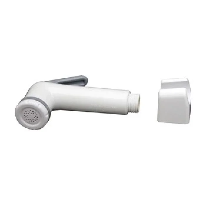 BUĞZ Köşeli Taharetmatik Şattaf Başlık - Beyaz Gri Plastik - Banyo Aksesuarı BX-313432