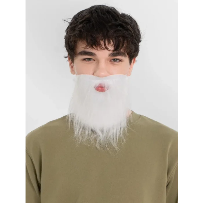 BUĞZ Beyaz Kırçıllı Takma Sakal Çocuk Yetişkin
