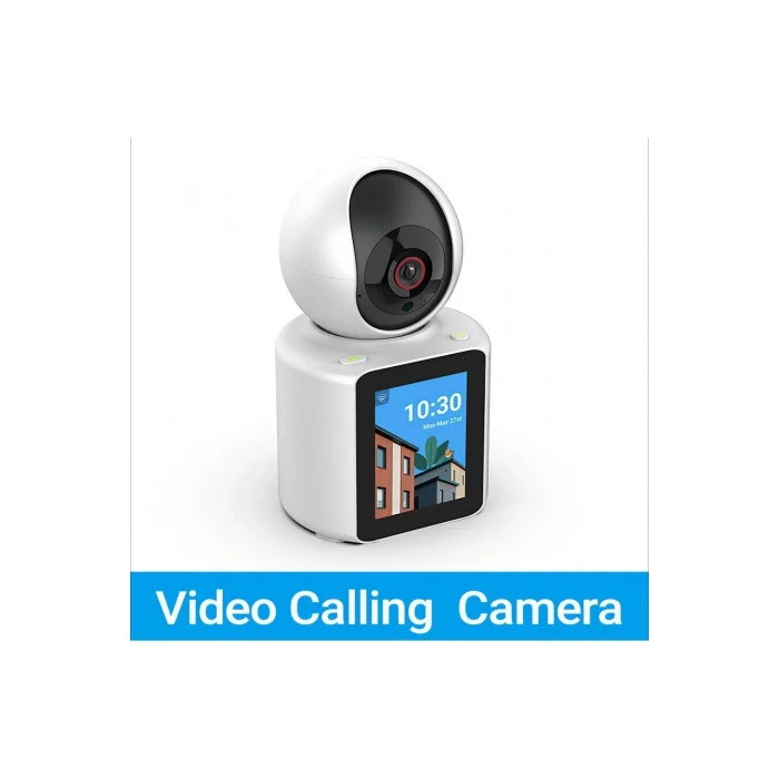 BUĞZ Beyaz LCD Ekranlı 1080P Görüntülü Bebek Kamerası, Gece Görüşü ve Canlı İzleme Özellikli