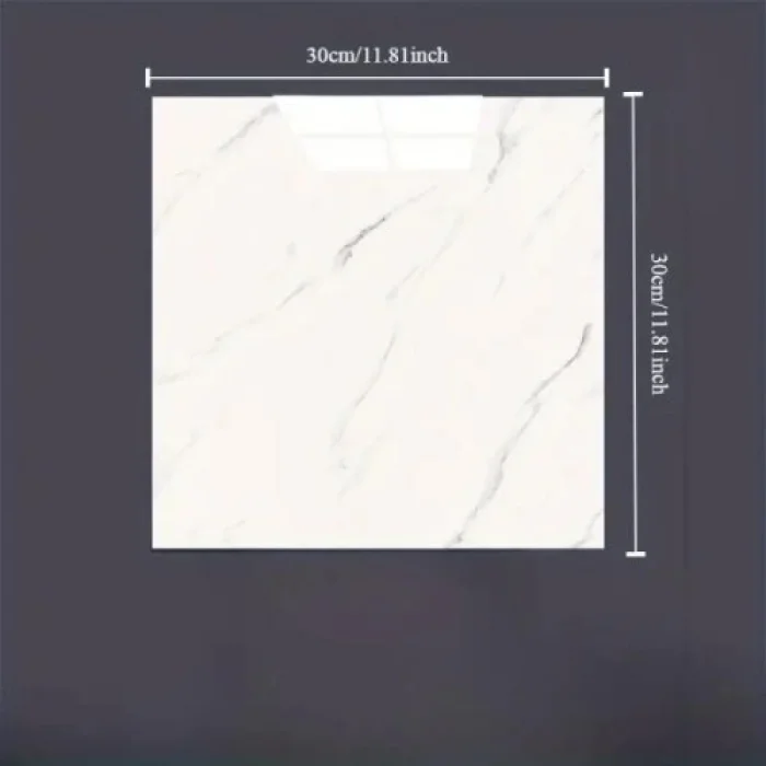 BUĞZ Beyaz Mermer Desenli Alüminyum Plastik Duvar Sticker (30x30)