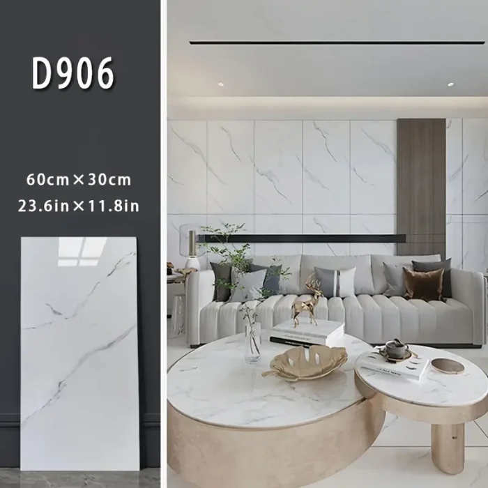 BUĞZ Beyaz Mermer Desenli Alüminyum Plastik Duvar Stickerı