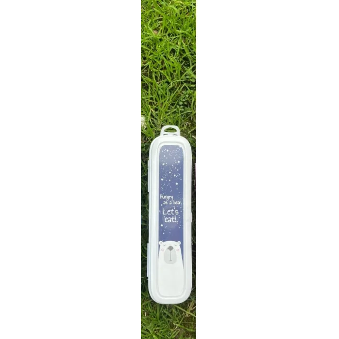 BUĞZ Beyaz Multi Renkli Kapaklı Kalemlik Kutusu -Çanta İçi Saklama - Diş Fırçası - Makyaj Fırçası Kutu