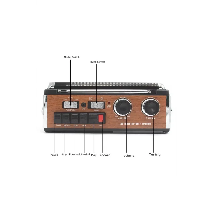 BUĞZ Beyaz nostaljik radyo kaset çalar USB SD FM radyolu 2 yıl garantili Bluetooth yok