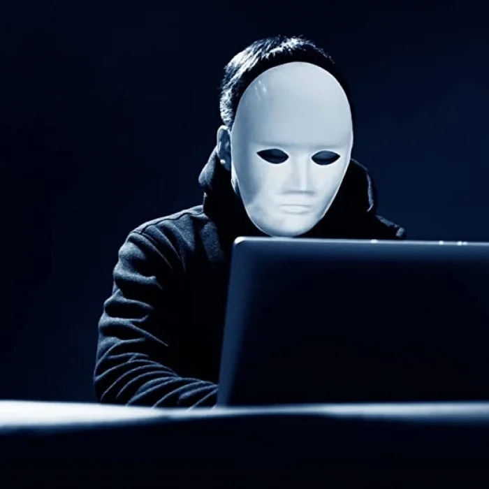 BUĞZ Beyaz Renk Boyanabilir Anonim Tam Yüz Cosplay Maske 24x18 cm