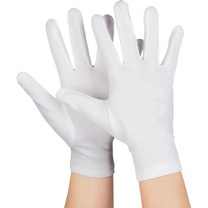 BUĞZ Beyaz Renk Çocuk Boy Likralı Pandomim Eldiveni