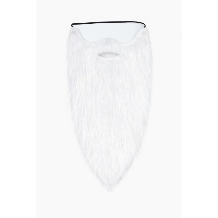 BUĞZ Beyaz Renk Lastikli Uzun Takma Sakal 40 Cm