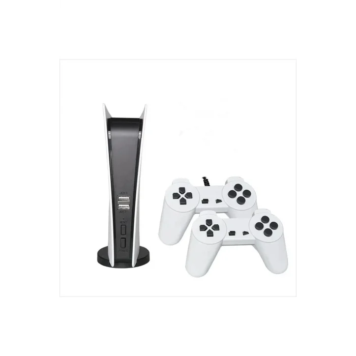 BUĞZ Beyaz renkli 8Bit USB bağlantılı taşınabilir 2 kollu retro temalı video oyun konsolu