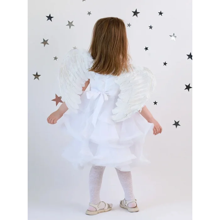 BUĞZ Beyaz Renkli Bebek Boy Melek Kanadı 30x45 Cm