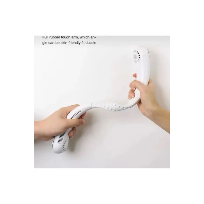 BUĞZ Beyaz Renkli Giyilebilir Kablosuz Şarjlı Taşınabilir Mini Soğutucu Fan 2 Yıl Garantili