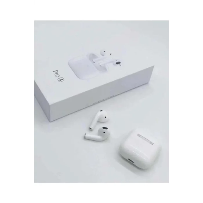 BUĞZ Beyaz renkli, mikrofonlu, Bluetooth 5.0 bağlantılı kulak içi TWS kablosuz kulaklık.