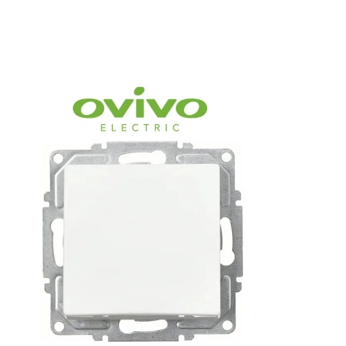  Beyaz Tekli Anahtar Çerçevesiz Grano - Priz ve Anahtar İçin Uyumlu Çerçeve