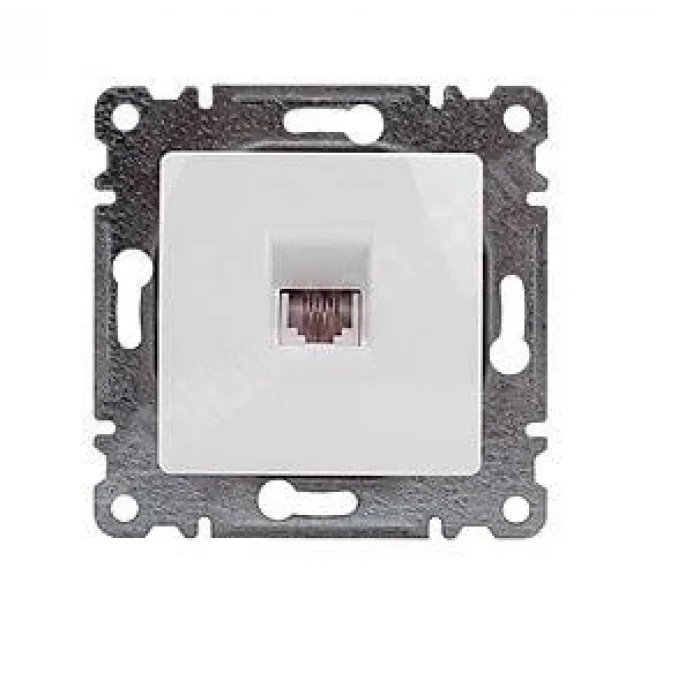  Beyaz Telefon Prizi Nümeris Çerçevesiz - Priz ve Anahtar İçin Uyumlu Çerçeve