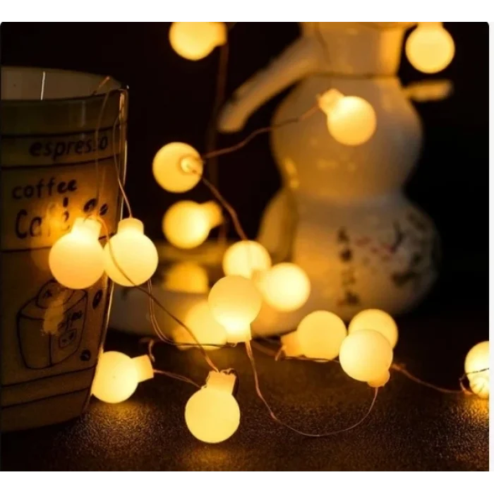 BUĞZ Beyaz Top Led Gün ışığı Pilli 2 Kademeli