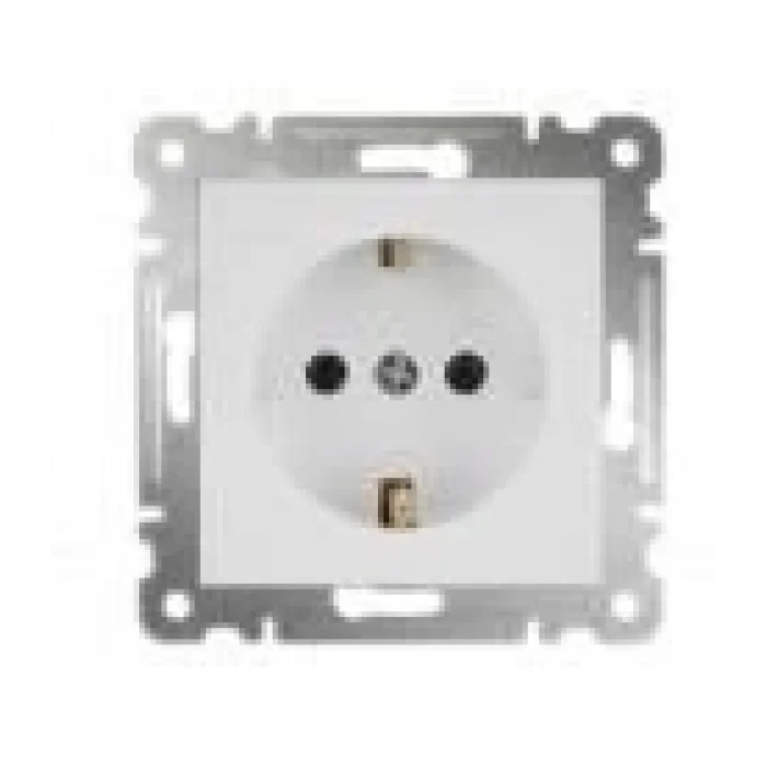  Beyaz Topraklı Priz Çerçevesiz - Priz ve Anahtar İçin Uyumlu Çerçeve
