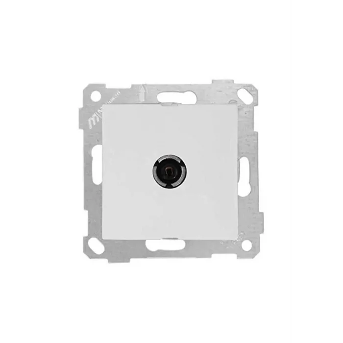  Beyaz Tv Prizi F Konnektörlü Çerçevesiz - Priz ve Anahtar İçin Uyumlu Çerçeve