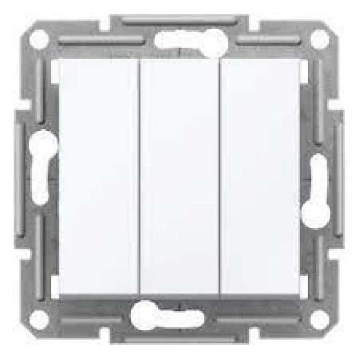  Beyaz Üçlü Anahtar Çerçevesiz - Priz ve Anahtar İçin Uyumlu Çerçeve