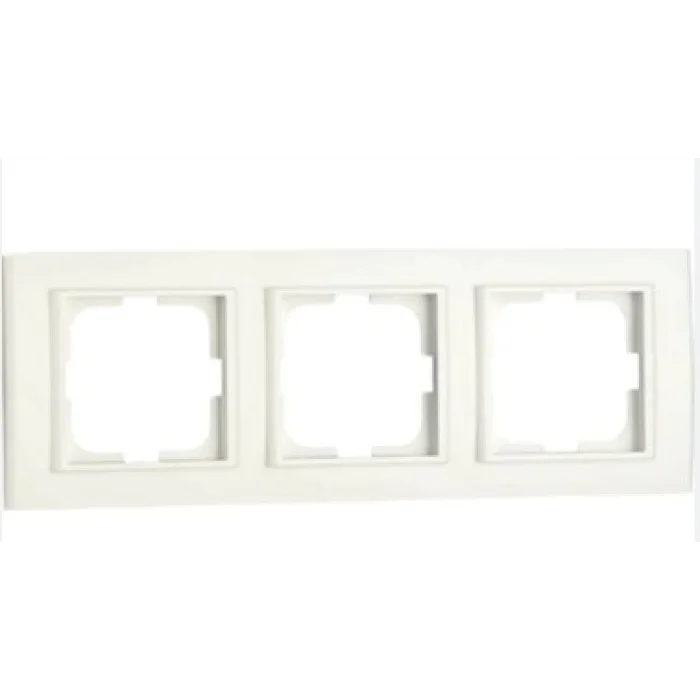 Beyaz Üçlü Çerçeve - Priz ve Anahtar İçin Uyumlu Çerçeve
