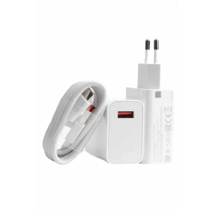  Beyaz Ultra Plus Hızlı Şarj Seti Şarj Adaptörü ve Kablosu 67W