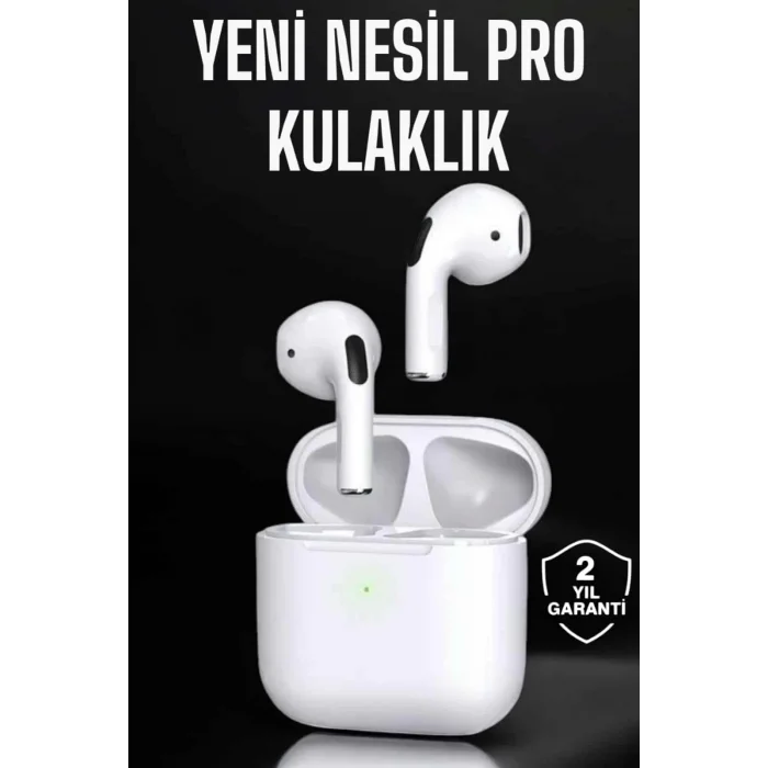  Beyaz Yeni Nesil Pro Bluetooth Kulaklık Yüksek Ses Kaliteli ANC Özelliği