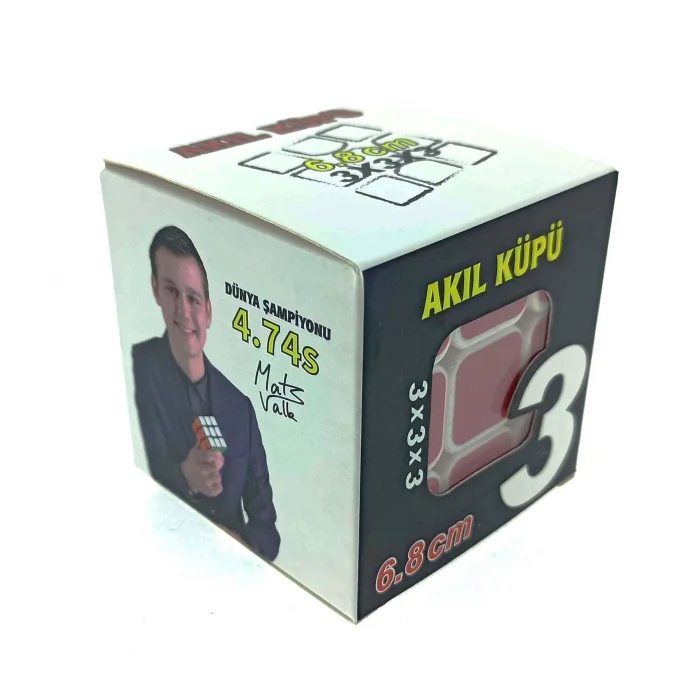  Beyaz Zemin Üzeri Renkli Zeka Küpü 3X3X3-6,8 cm 