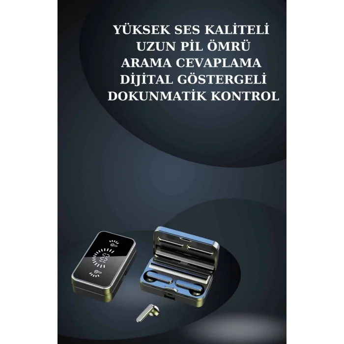 BUĞZ Bileklikli Amoled Ekran Akıllı Saat ve Dijital Göstergeli Kablosuz Bluetooth Kulaklık ANC/ ENC - BUĞZ
