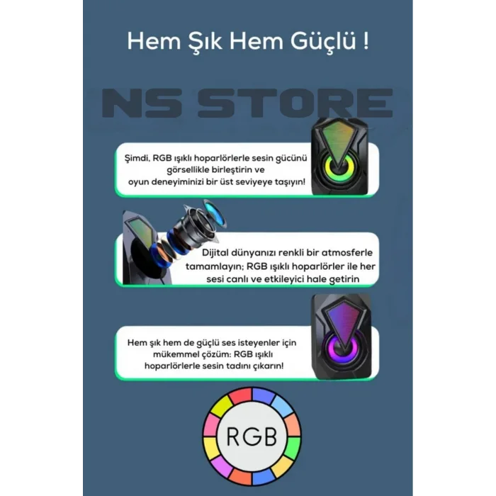 BUĞZ Bilgisayar Hoparlörü - Renk: Çok Renkli, Özellik: Masa Üstü | Teknik Özellikleri ve Kullanım