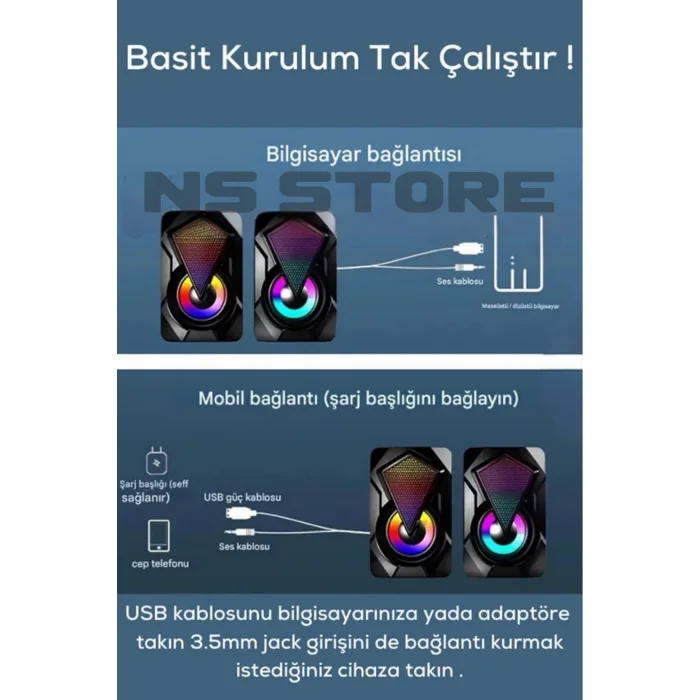 BUĞZ Bilgisayar Hoparlörü - Renk: Çok Renkli, Özellik: Masa Üstü | Teknik Özellikleri ve Kullanım
