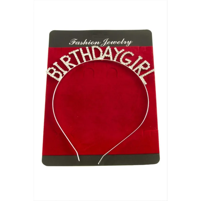BUĞZ Birthday Girl (Doğum Günü Kızı) Yazılı Taşlı Taç