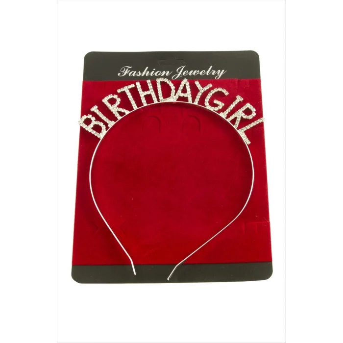 BUĞZ Birthday Girl (Doğum Günü Kızı) Yazılı Taşlı Taç