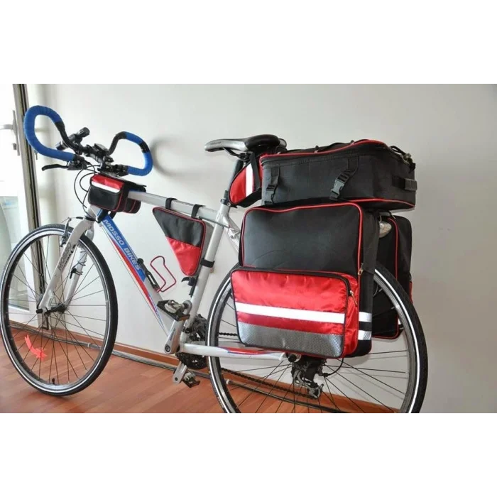 BUĞZ Bisiklet Çok Amaçlı Heybe Çanta  Kadro Üstü Telefon Tutuculu - Siyah