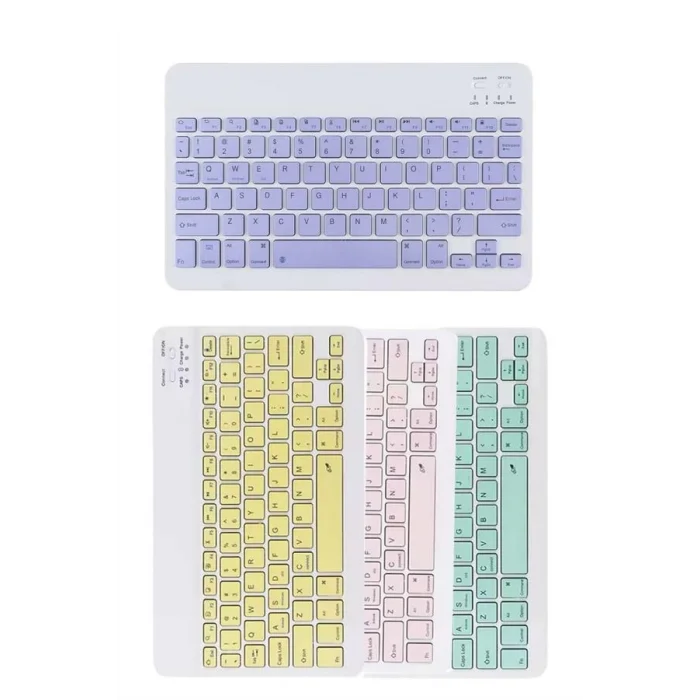  Bluetooh Wıreless Keyboard Siyah Q Klavye İOS Ipad Android Windows Uyumlu