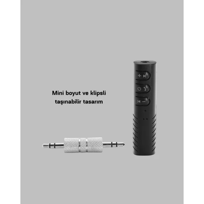 BUĞZ Bluetooth 4.1 Müzik Alıcısı 3.5mm Aux Girişli Mini Kablosuz Adaptör