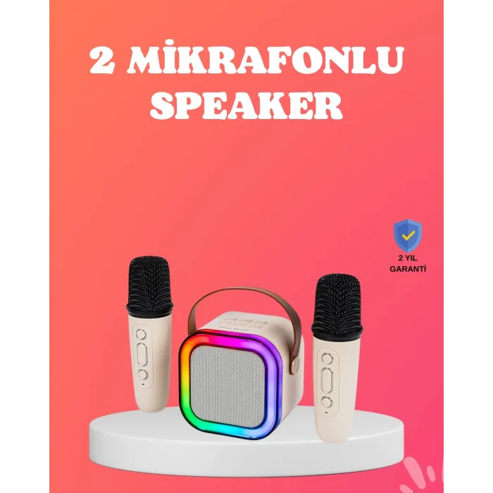 BUĞZ Bluetooth 5.0 Destekli Kablosuz Karaoke Hoparlör
