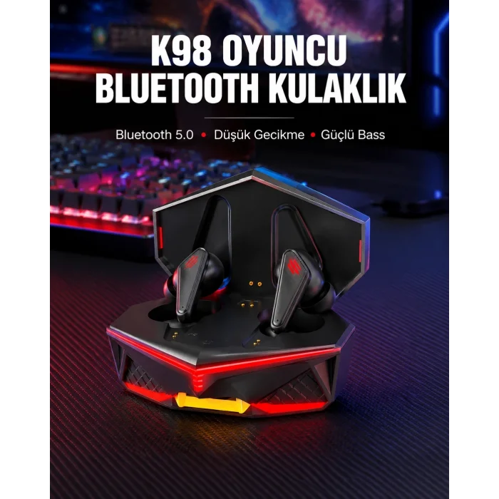 BUĞZ Bluetooth 5.0 Kablosuz Gaming Kulaklık Suya Dayanıklı Yeni Nesil