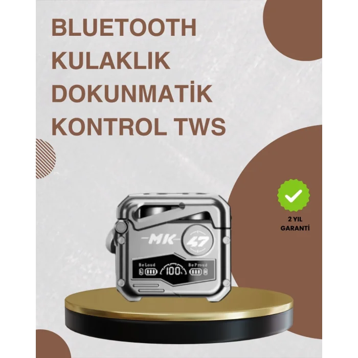  Bluetooth 5.0 Kulak İçi Kablosuz Kulaklık – Dokunmatik Kontrol, Düşük Gecikme