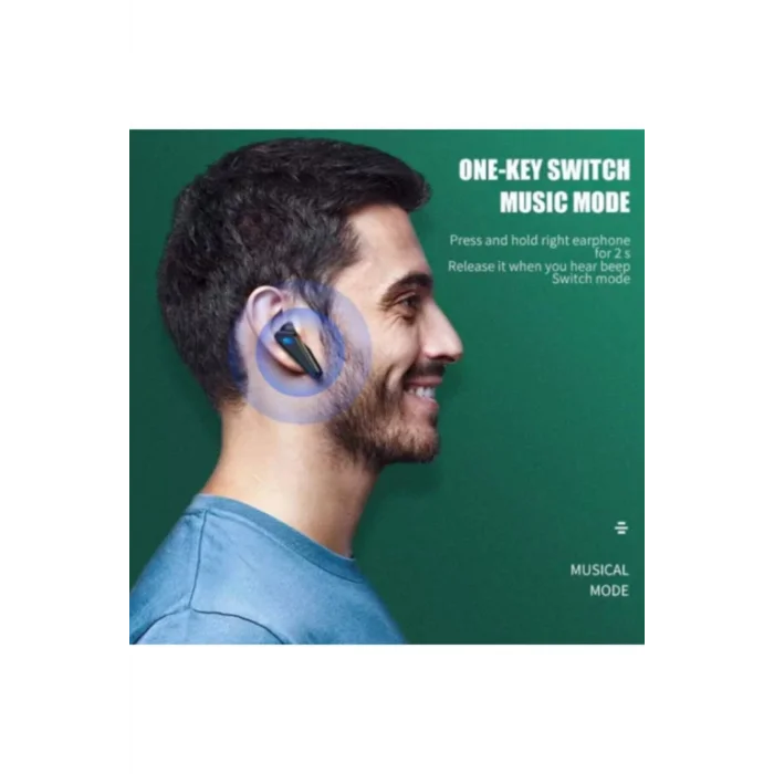 BUĞZ Bluetooth 5.0 Kulak İçi Oyuncu Kulaklığı, Mikrofon ve RGB Aydınlatmalı Siyah Tasarım