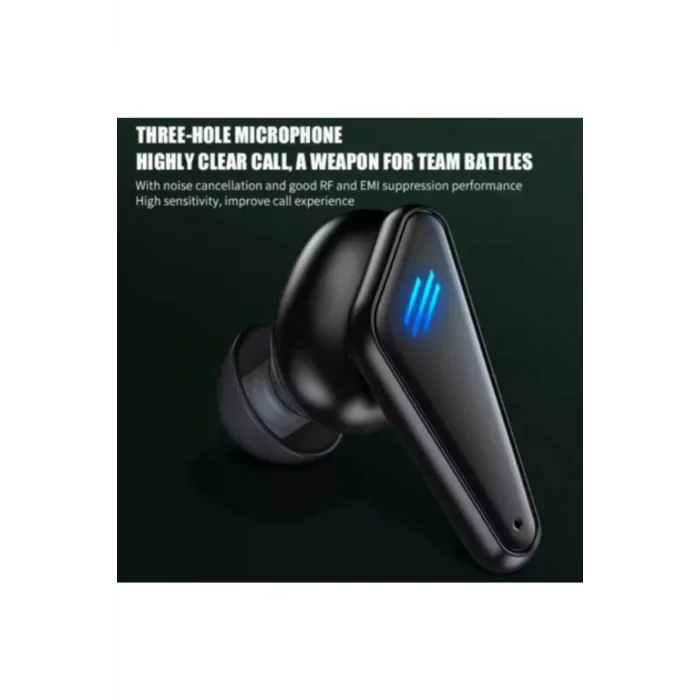 BUĞZ Bluetooth 5.0 Kulak İçi Oyuncu Kulaklığı, Mikrofon ve RGB Aydınlatmalı Siyah Tasarım