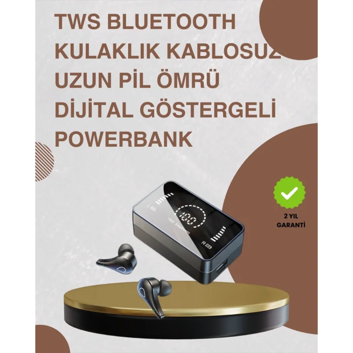  Bluetooth 5.1 Kablosuz Kulaklık – 3500 mAh Şarj Kutulu