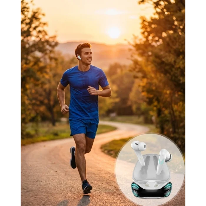 BUĞZ Bluetooth 5.1 Oyuncu Kulaklığı  Gaming Kulaklık iPhone 13 iPhone 15 Samsung S21 Xiaomi Note 12 Uyumlu