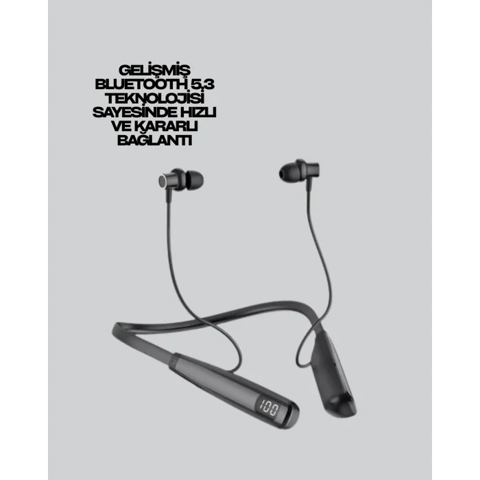BUĞZ Bluetooth 5.3 Boyun Bantlı Kulaklık – Oyun ve Müzik Modu, SD Kart Desteği