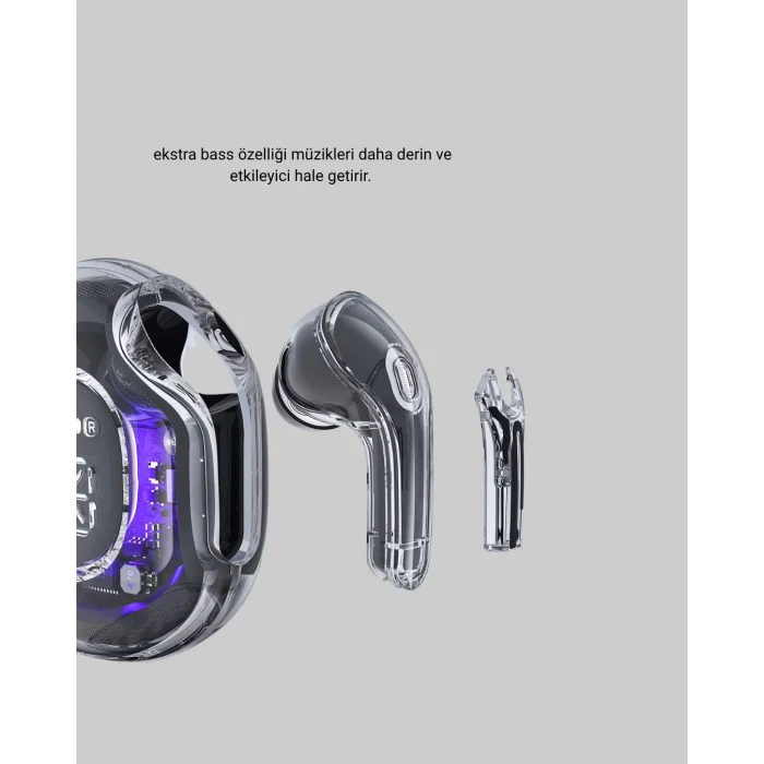 BUĞZ Bluetooth 5.3 Kablosuz Kulaklık HiFi Stereo ve Ekstra Bass Dijital Ekranlı - Lisinya