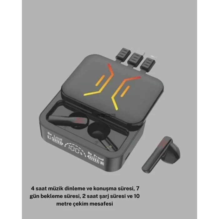 BUĞZ Bluetooth 5.3 Kulaklık – Kablolu & Kablosuz Kullanım, 2000 mAh Powerbank, 4 Saat Kesintisiz Müzik