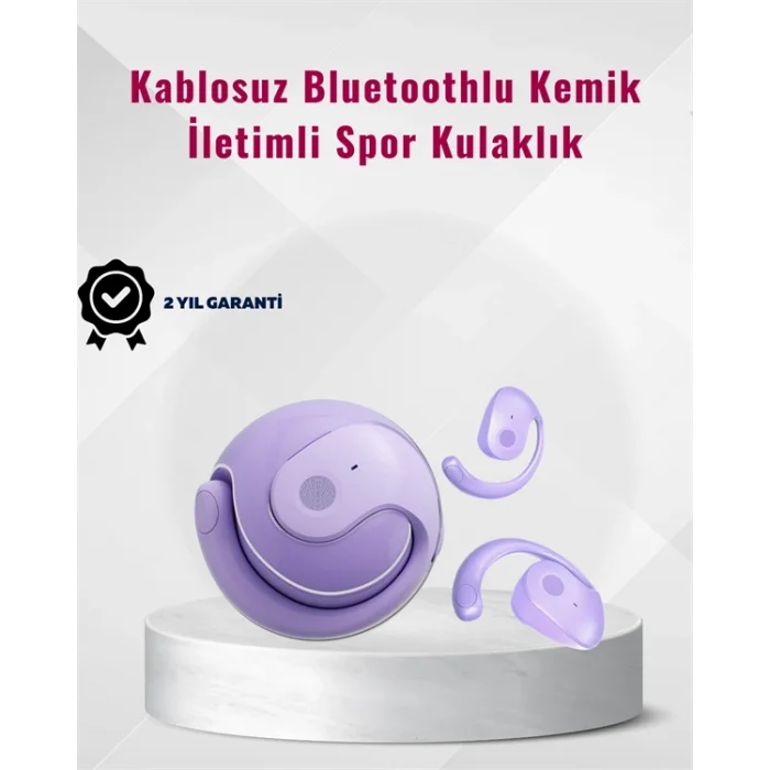 BUĞZ Bluetooth 5.3 Teknolojili Kablosuz Kemik İletimli Spor Kulaklık - BUĞZ