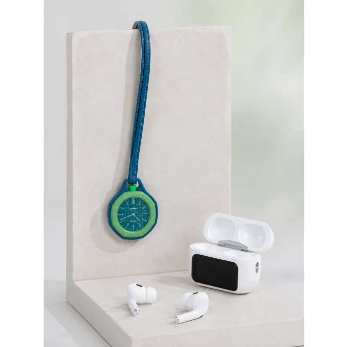 BUĞZ Bluetooth 5.4 Kablosuz Kulaklık Yeşil Askılı Analog Charm Saat İkili Set - BUĞZ