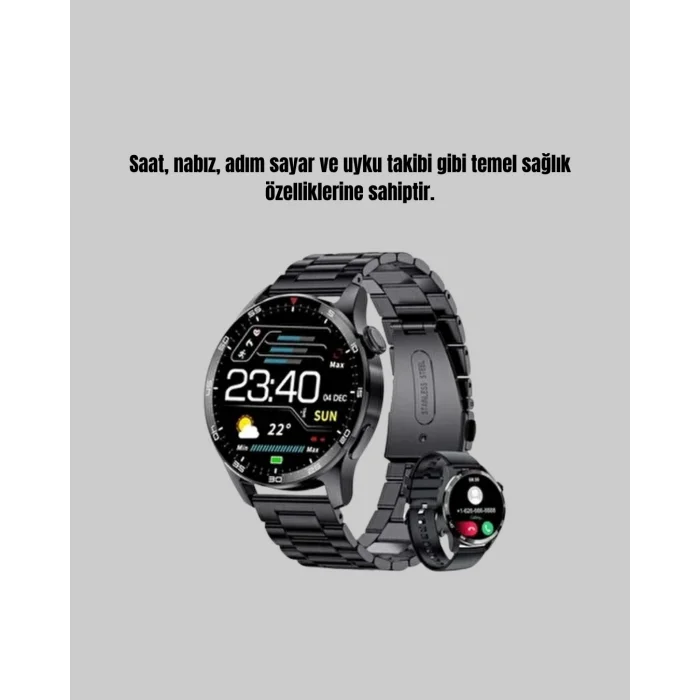 BUĞZ Bluetooth Akıllı Saat – Nabız, Adım Sayar, Uyku Takibi ve Spor Modlarıyla Akıllı Yaşam Asistanı - Lisinya