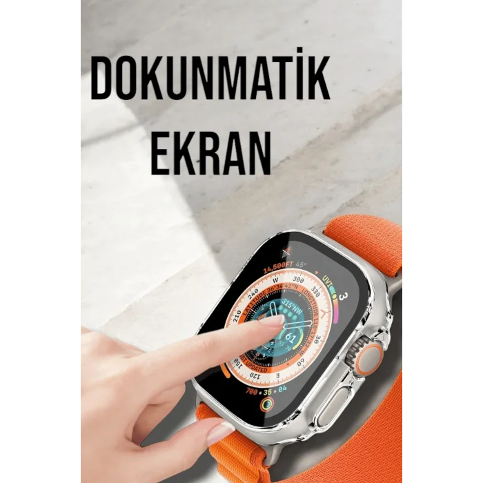 BUĞZ Bluetooth Bağlantılı 49MM Dokunmatik Akıllı Saat Sağlık ve Spor Takip Özellikli