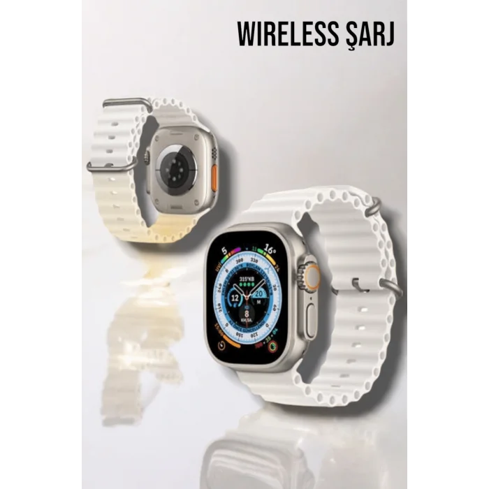  Bluetooth Bağlantılı 49MM Dokunmatik Akıllı Saat Sağlık ve Spor Takip Özellikli