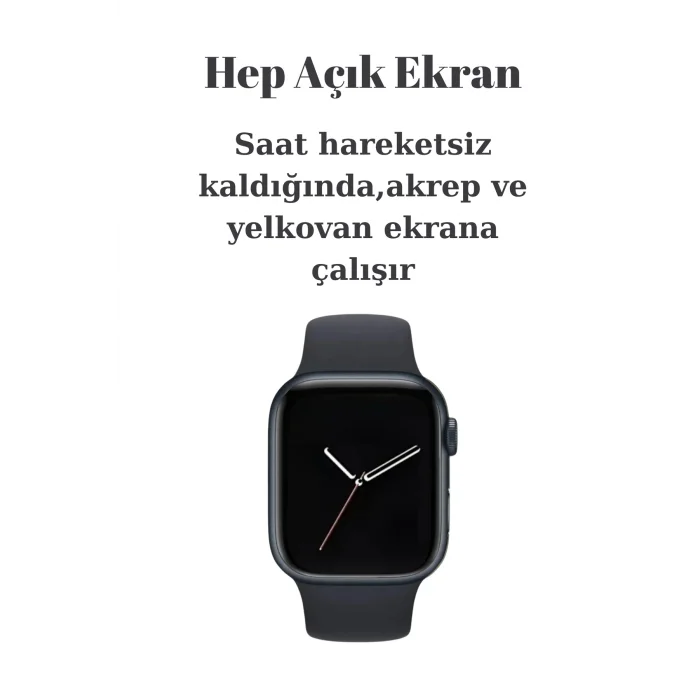 BUĞZ Bluetooth Bağlantılı Akıllı Saat, Nabız ve Uyku Takibi, Suya Dayanıklı Siyah Silikon Kordonlu Model