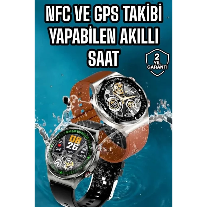  Bluetooth Bağlantılı Akıllı Saat Tüm Telefonlara Uyumlu Değiştirilebilir Kordon